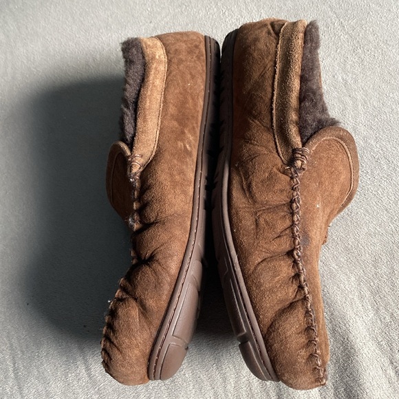 L.L. Bean Mens Wicked Good Venetian Slippers Chocolate Brown Cozy Suede Sz 13M ! - Picture 10 of 12